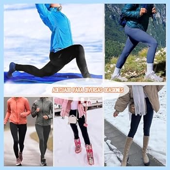 Legins Calientes Mujer LZYVOO Paquete De 2 Leggings Térmicos De Invierno Con Forro Polar Para Mujer, Mallas Gruesas De Terciopelo, Negro / Piel Leggings Con Forro Polar Para Mujer