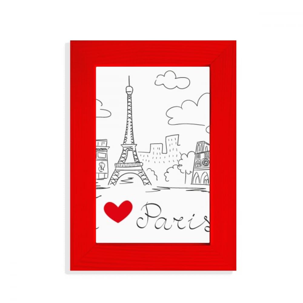 Cadre photo Tour Eiffel Paris rouge cadeau souvenir de France original