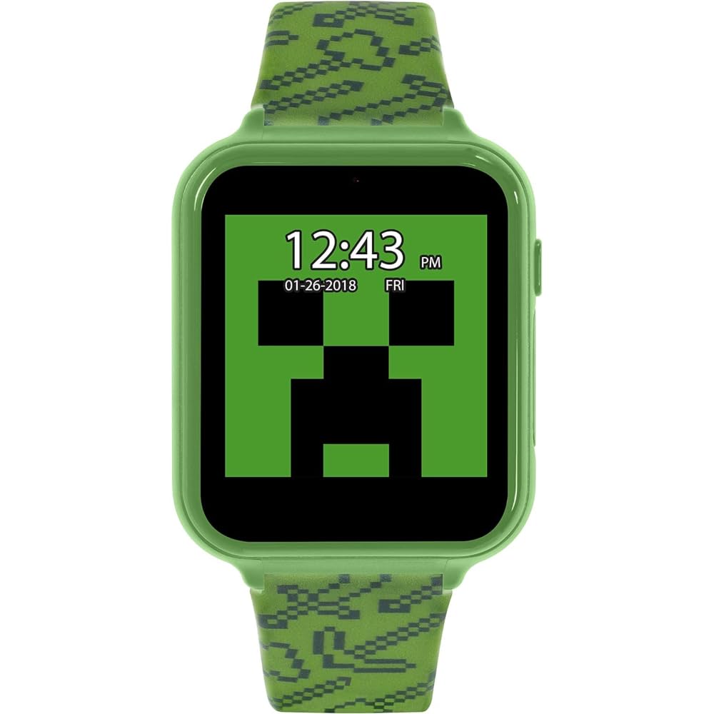 CARTOON Minecraft Reloj interactivo para niños, multifunción, recargable por USB, reloj inteligente