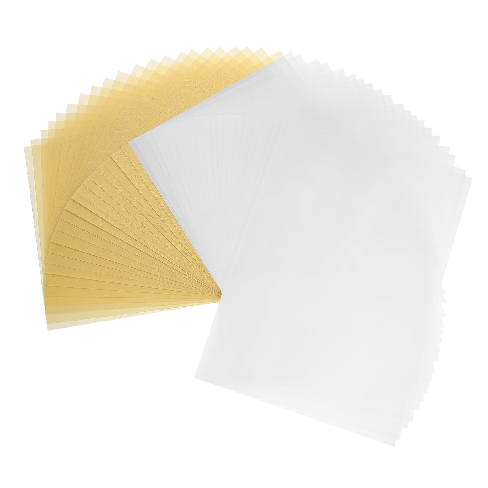 sourcing map Colored Vellum Paper, 50 Sheet Clear White/Beige Transparency 8.3 x 11.7 Printable Vellum Paper, Translucent Sheets for Printing Wedding Invitations Ink Jet Laser Printer
