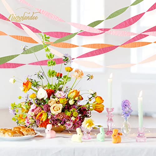 Nicrolandee 5 Rolls Pastel Crepe Paper Streamers Backdrop Decorations For Easter Decorations, Birthday, Wedding, Garden Party, Bridal Shower, Baby Shower, Unicorn Theme Party, Spring Home Decor #TOP4