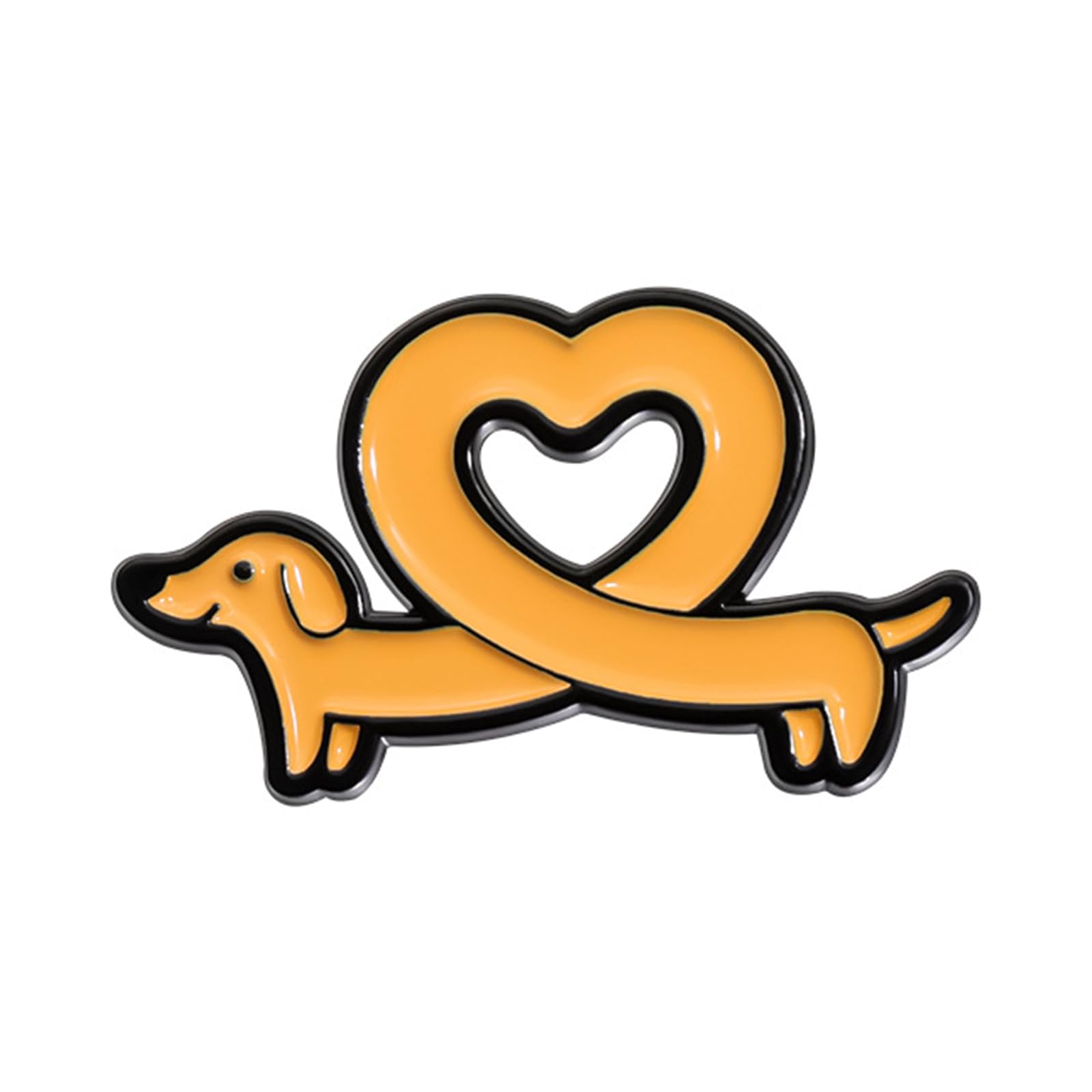 Ldbuejiaja Unisex Multi-Coloured Heart Dachshund Dachshund Enamel Brooch Lapel Badge Dog Enamel Pin Funny Pins Jewellery For Backpack Cloths Hats Jackets Cartoon Dog Brooch Lapel Pins