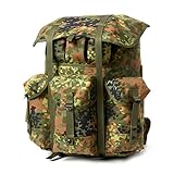 Akmax.cn Alice Militär Rucksack 60 Liter Tactical Rucksack für Camping Outdoor Wasserdicht Große Kapazität Molle Herren Mit Rahmen-Flecktarn