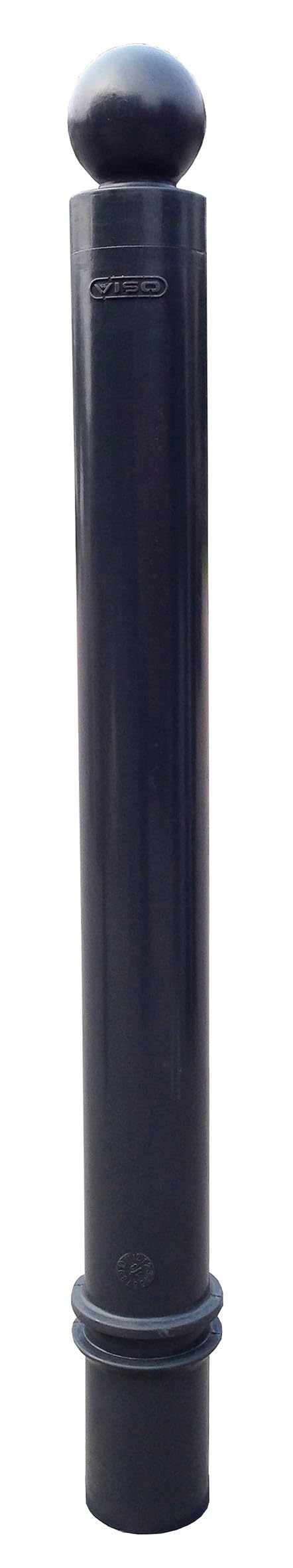 Poteau à mémoire de forme 100mm/​930mm - tête boule - à sceller - noir RAL9005