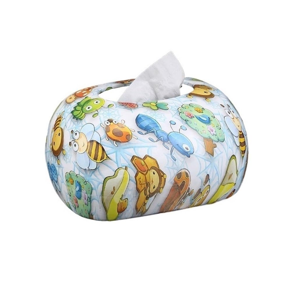 Tissue Holder Dispenser Tissue Box Cute Animal Pattern for Living Room Desktop Ceramic Napkin for Living Room