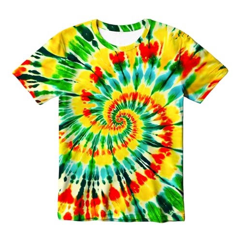 Image of Kids Tie Dye T-Shirt, Children Tie Dye Short Sleeve Tee Shirt for Kids