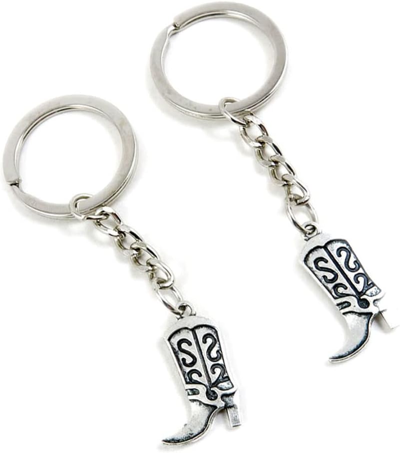 50 Pieces Keychain Keyring Door Car Key Chain Ring Tag Charms Supplies T7XX2V Womens Boot