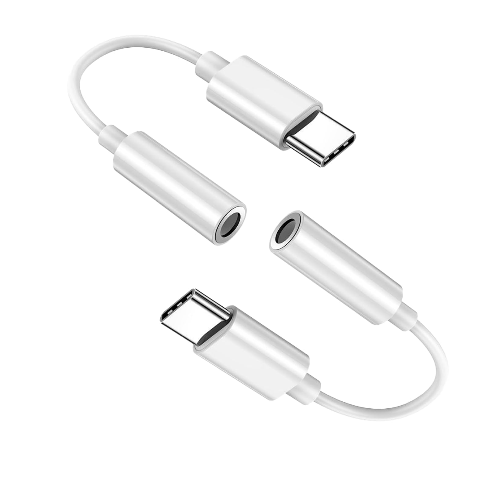 Adattatore USB C a jack AUX da 3,5 mm per OnePlus, Huawei, Samsung, Xiaomi, colore: bianco, plug and play, compatibile con molti dispositivi