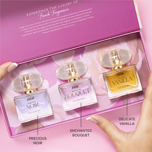 Image of Nykaa Moi Perfume Gift Set for Women| Pack of 3 EDP 30ml Each | Long Lasting | Travel Size Mini Perfumes | Set for Her | Luxury Scent Collection | Best Fragrance Gift Set| Fruity, Floral, Vanilla