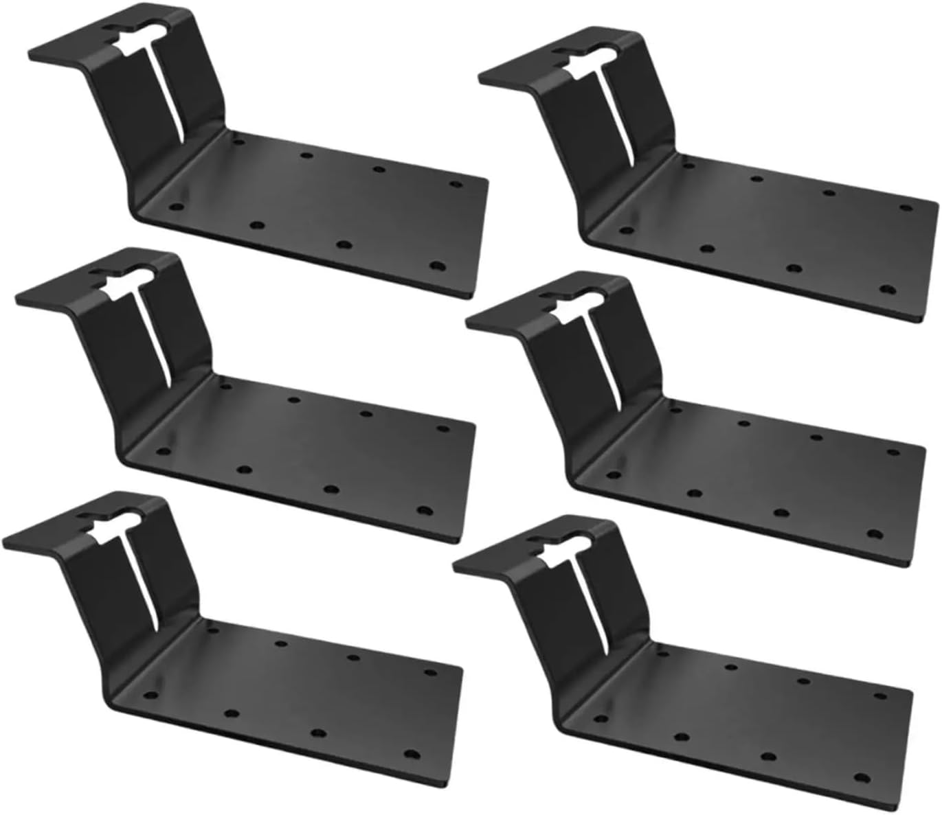 6 Pieces T Post Bracket,Strong Load Bearing Outdoor Fence Accessories Heavy Duty Metal for Plywood Fence Birdhouse Mailbox Sign