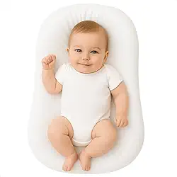 Ninho Redutor Carrinho de Passeio Bebe Berço Portatil Infantil Bebê Casulinho Algodão Recem Nascido (Branco, Ninho para Bebe)