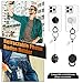 Kaptron Theft and Drop Protection Retractable Phone Tether, Retractable Keychain Badge Reel with Phone Tether Tabs & Mini Cellphone Lanyard