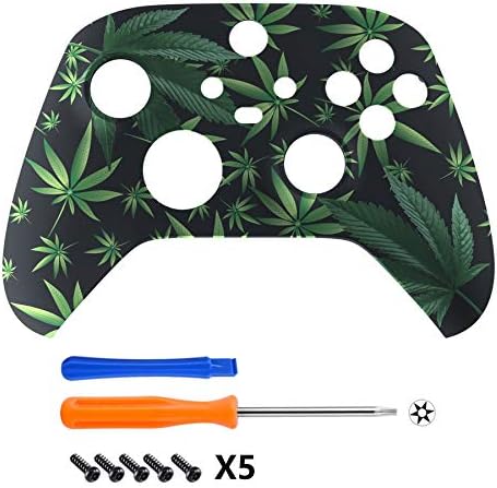 eXtremeRate Custom Shell for Xbox Series X & S Controller - Revitalize Your Controller - Green Weeds Replacement Cover Front Housing Cover for Xbox Core Controller Wireless [Control NOT Included] - 2