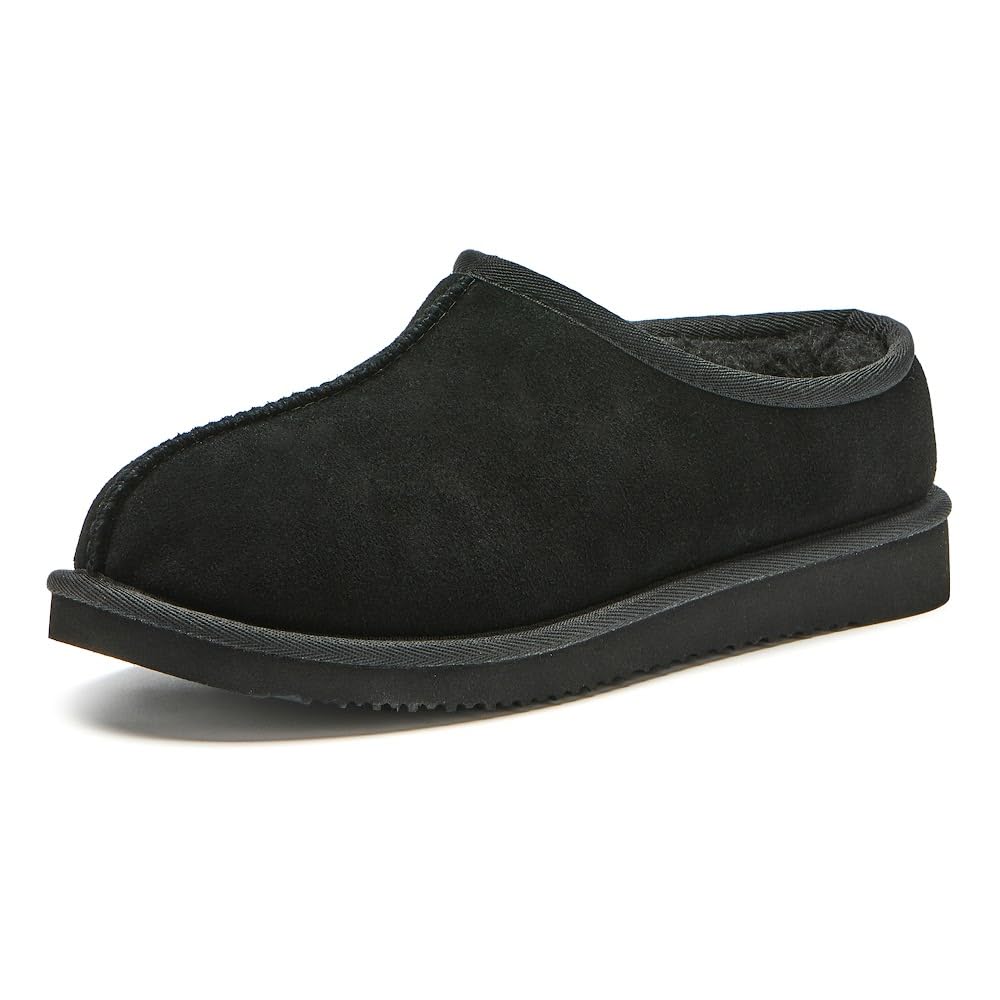 The Walking Company Mosey Mule Slippers For Women | Water Resistant Suede House Slippers | Fuzzy Slippers With Arch Support For Women |