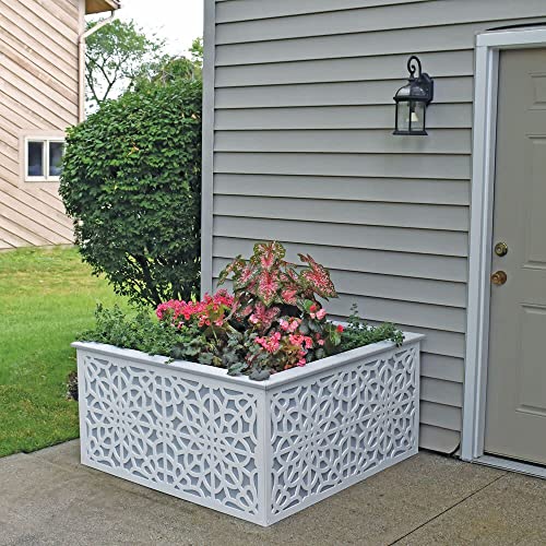 Barrette Outdoor Living 73030569 Fretwork Decorative Screen Panel, White