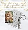 Trendzeen Saint Anthony Key Chain - with Laminated St Anthony Of Padua Prayer Card, The Lord's Prayer Card | Catholic Patron Saint Of Lost Things KeyChain Set | Total 3 Items #1