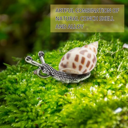 Image of ORIESSE Snail Air Vent Clip Natural Conch Shell Made Car Air Freshener Outlet Clip Cute Animal Car Accessories for Women Refillable Car Diffusers Clips (White Yellow)