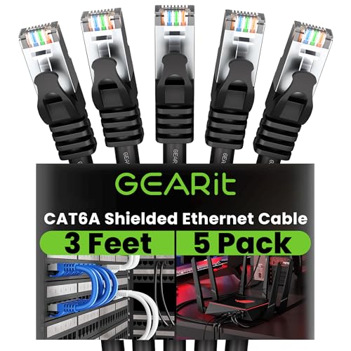 Câble Ethernet Cat6A blindé SSTP GearIT haute protection contre les interférences