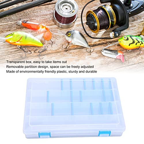 Caja de Pesca Transparente Portátil de Plástico 10x7x2in EVTSCAN con Bandeja Ajustable miniatura 6