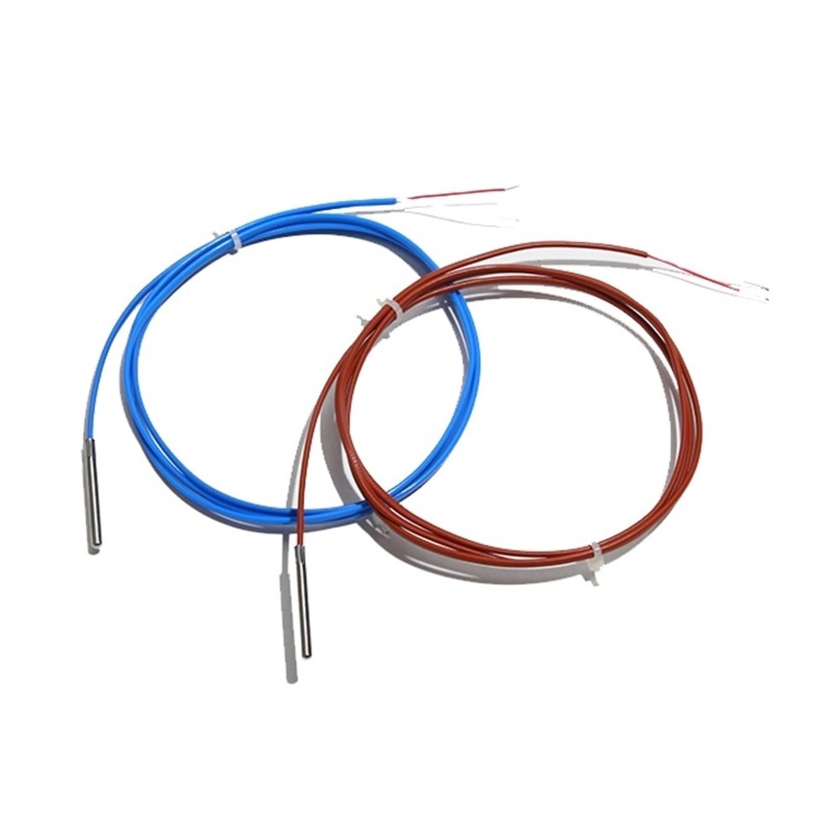 Czujnik temperatury cieczy typu K/T, wodoodporny czujnik temperatury (2 x 10 mm do 3 x 100 mm), kabel 1-3 m, termopara zanurzeniowa (typ T, 2 x 10 mm - 1 m)