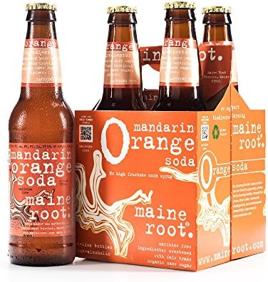 Maine Root Soda - Fair Trade Craft Soda in Glass Bottles (Mandarin Orange 24 Pack)