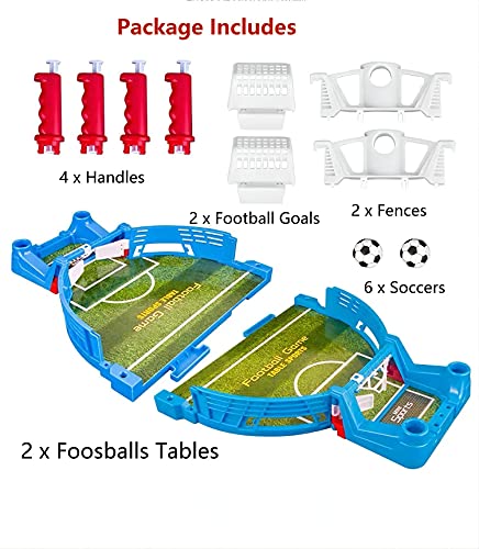 Foosball Tables, Mini Tabletop Football Game Set Soccer Tabletops Competition Sports Games, Tabletop Slingshot Games Toys, Desktop Sport Board Game For Family Game Night Fun (Large(22X11X4.5In)) #TOP3