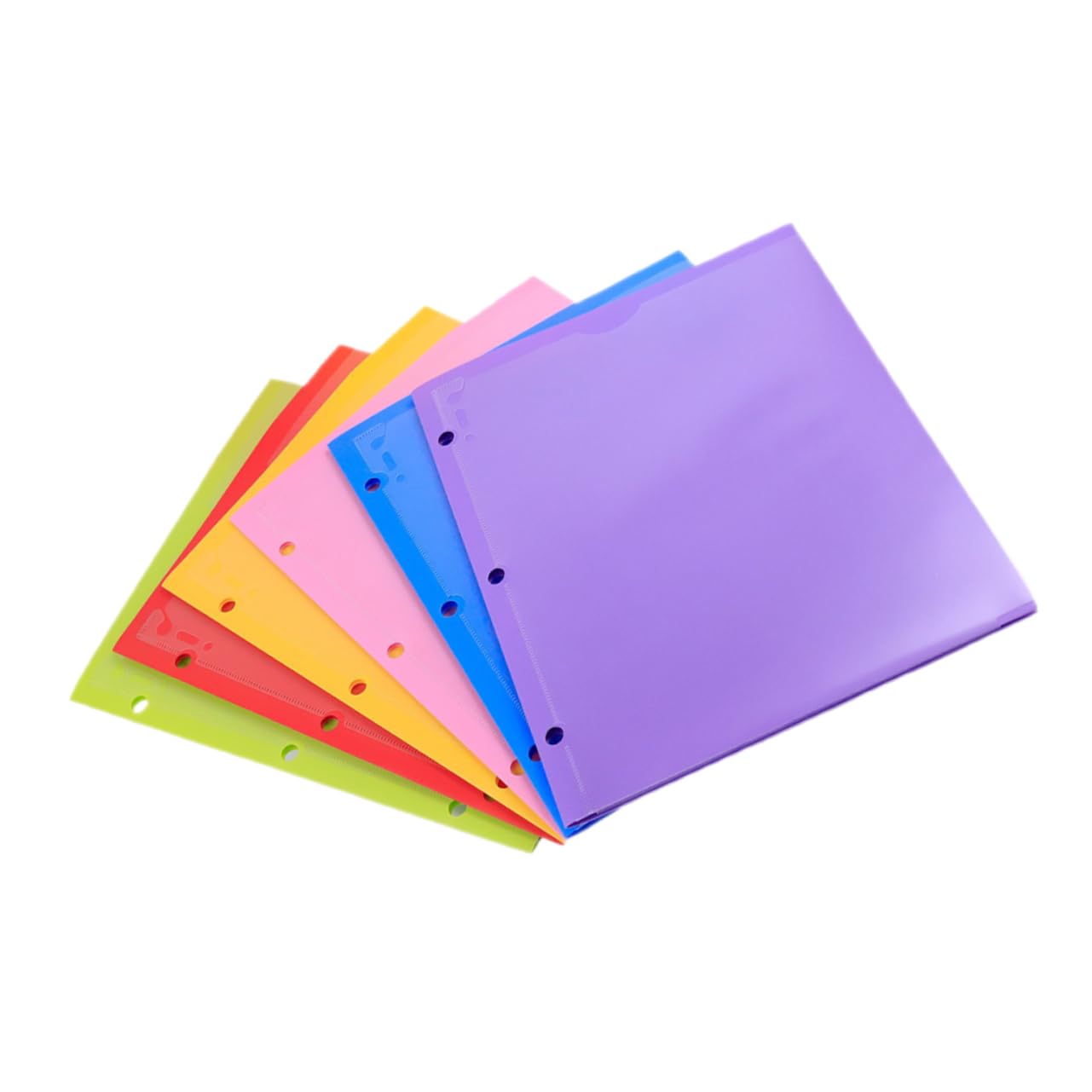Carpeta de Archivos Pp 6 Unidades Ranuras Dobles para Organizar Documentos en Oficina Color Aleatorio