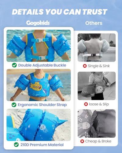 Image of Gogokids Puddle Float Jumper 24-66 Pounds, Toddler Swim Vest Kids Floaties