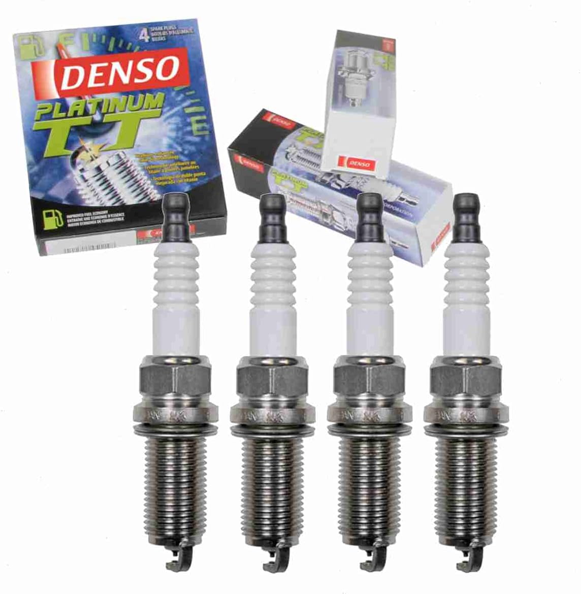 4 pc DENSO Platinum TT Spark Plugs compatible with Dodge Dart 2.0L 2.4L L4 2013-2016