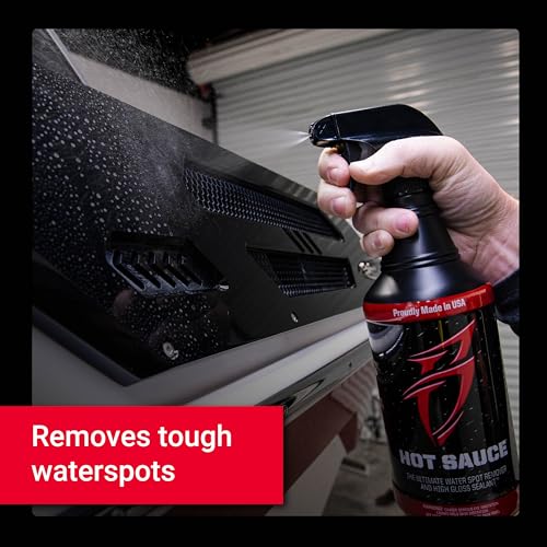 image for Boat Bling Hot Sauce Premium Hard Water Spot Remover w/High-Gloss Wax 