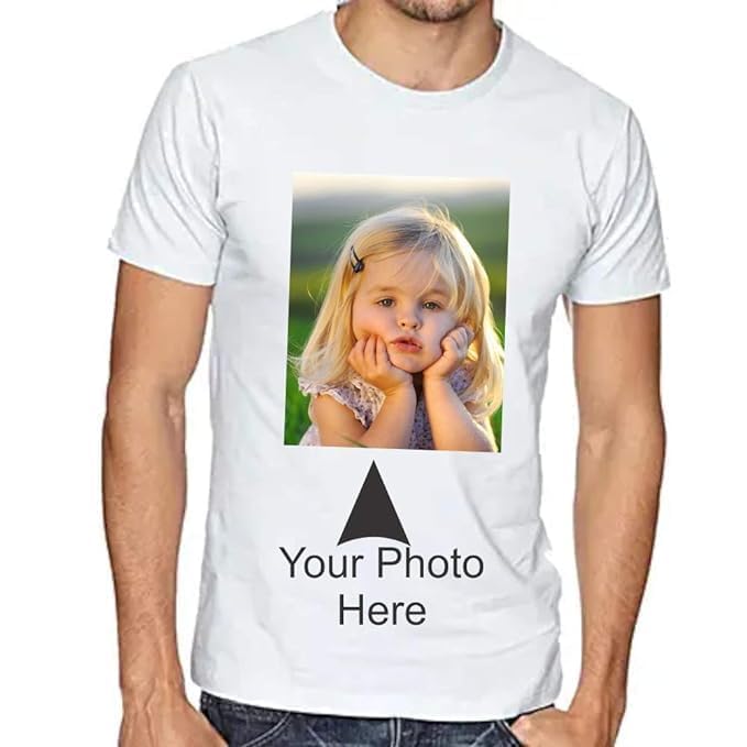 Personalized Custom Print Round Neck Dry Fit White Polyester T-Shirt for Boys and Girls Men & Woman Shri Krishna Digital Print