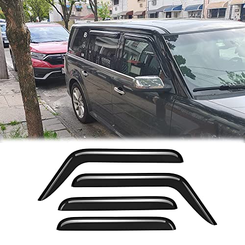 Vicojetor 94079 Sunproof Waterproof Side Window Wind Deflector, 4Pcs Tape On Protective Replacements Rain Guards, Window Visors Fit For 2009-2019 Ford Flex #TOP4