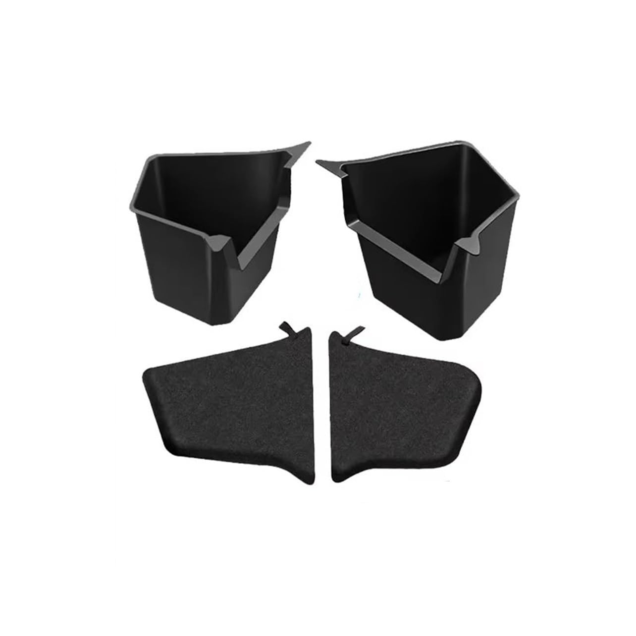 Dtpnoa Cargo Cover For Tesla For Model Y For Juniper For Launch For Refresh 2025 Trunk Organizer Rear Storage Bins Side Box Organiser TPE Rear Trunk Parcel Shelf(TYPE 1)