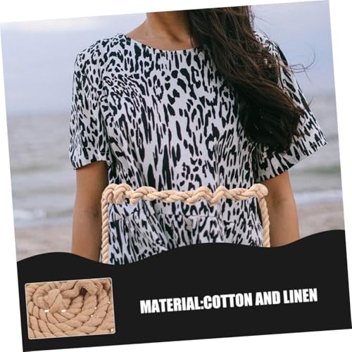 Homoyoyo 2pcs Woven Hemp Rope Belts Long Waist Belt for Adults Cotton Pants Waist Cosplay Robe Replacement Decorative Rope Tassels3