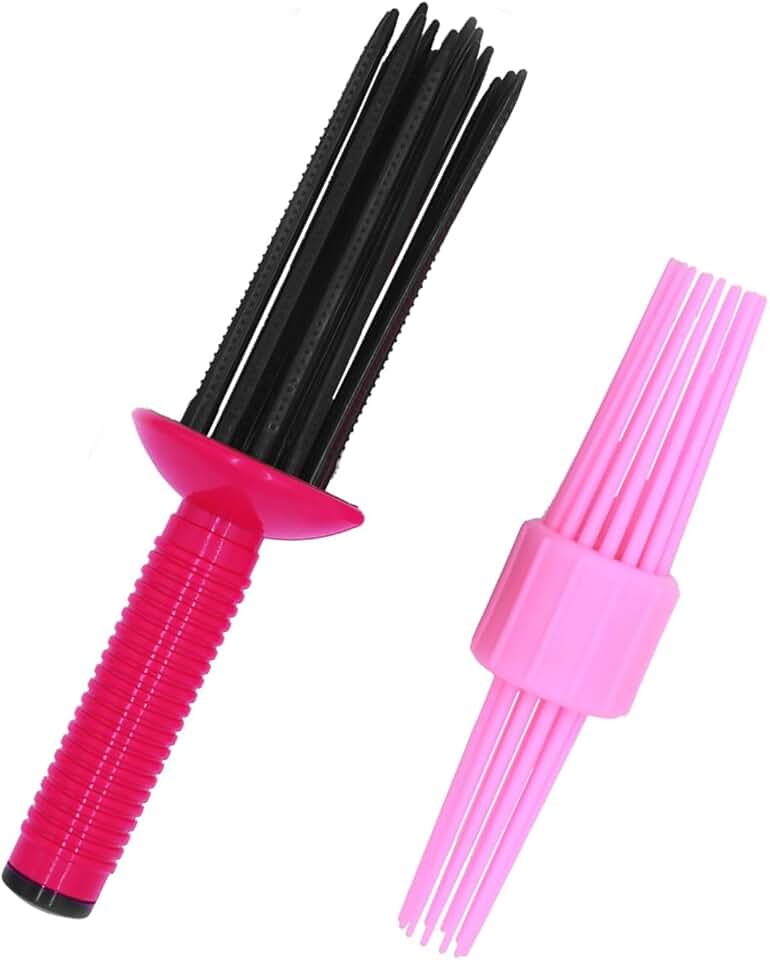 HAIOLORPRO 2PCS Curling Roll Comb, Curling Roll Comb for Curly Hair, Three Different Sizes of Styler for Curly Hair, Hair Curling Roll Comb, Hair Tools for Casual Wear or Special Events
