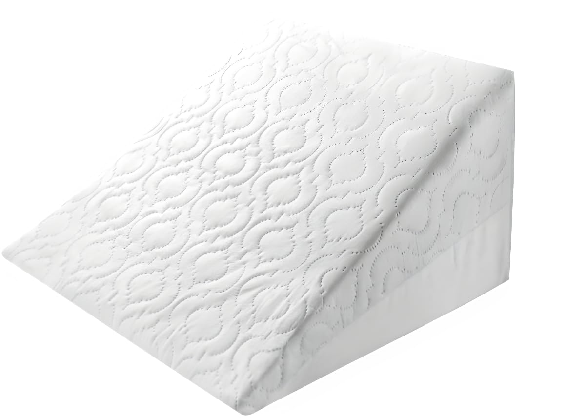 Tt Threadtrade Bed Wedge Pillow Cushion Orthopaedic Neck Back Support Acid Reflux Foam Fill Washable Cover White from B&Q