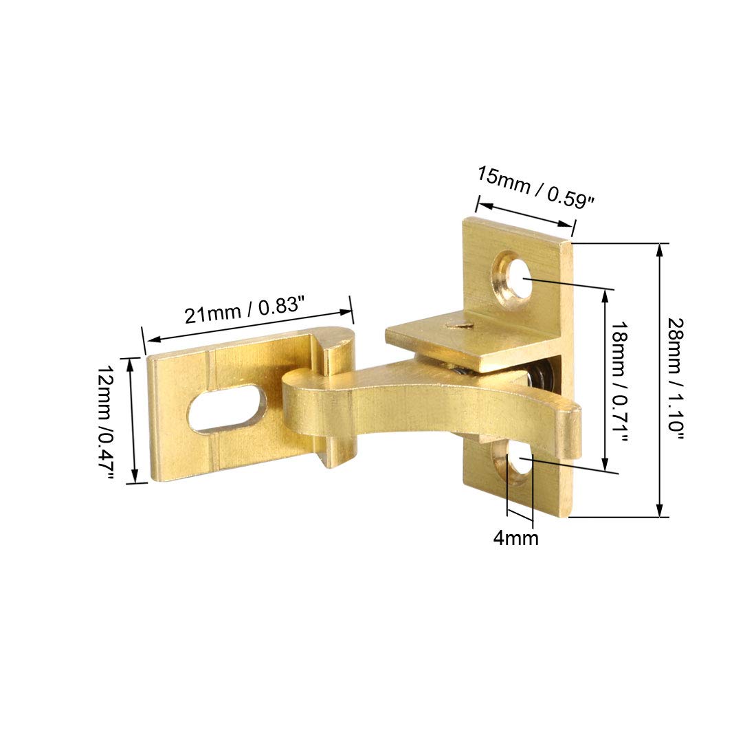 ❤️SALE❤️フリップドアラッチ　28x15 mm ゴールドトーン 2個 Amazon | uxcell フリップドアラッチ ゲートラッチ 黄銅バー