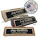 Griffco Supply Personalized Desk Name Plate - Business Card Holder Desktop - PhD Graduation Gifts Genuine Hardwood Nameplate - Made in USA Custom Plaque (Walnut)