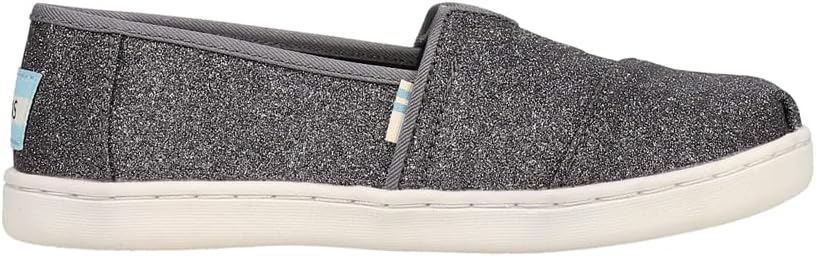 TOMS Kids Girls Alpargata Glitter Slip On Flats Casual - Grey 1 Big Kid Pewter Sparkle Glitter