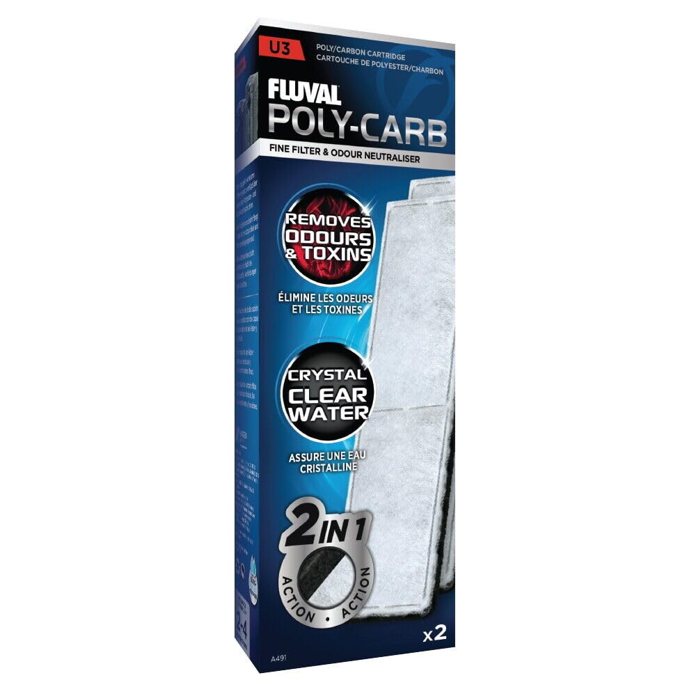Fluval Lot de 2 cartouches poly/charbon pour filtre Fluval U3 (Lot de 3)
