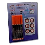 Minder Property Marking Pens - Including 5 x Invisible UV Ink Covert Marker Pens and Warning Stickers