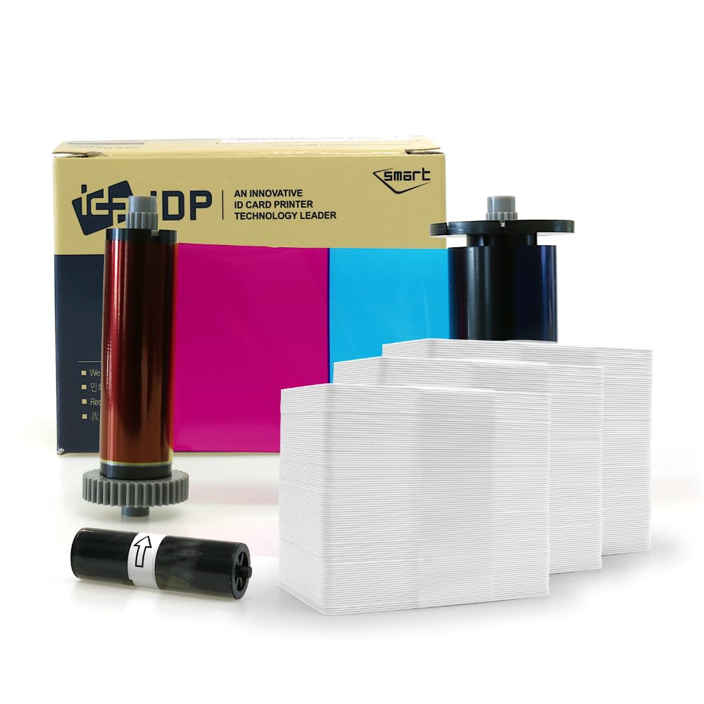 IDP Smart 659366 Printer Ribbon Bundle, 250 Prints with 300 Blank Cards