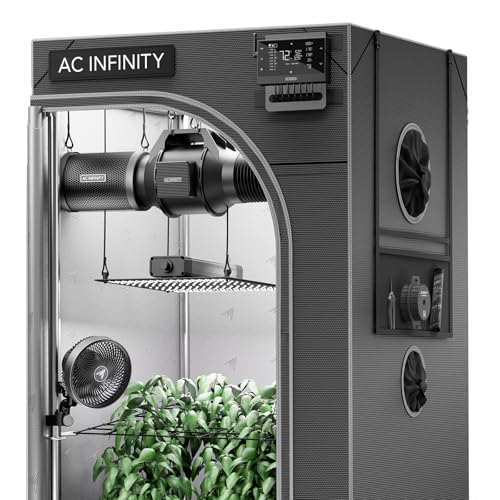 AC Infinity AI Grow System 2x4 2-Plant Kit w/Self-Learning AI Controller Dynamic Airflow & LM301H LED Lighting Control 2000D Mylar Tent w/Lab-Tested Reflectivity Largest Zippered Window