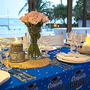 Graduationpartydecorationsgongratsgradtablecoverforgraduationpartysupplies3pcsclassbluetablecloths54x108 Urban Country Home Decor Graduation party decorations gongrats grad tablecover for graduation party supplies 3 pcs class blue table cloths 54×108 urban country home decor