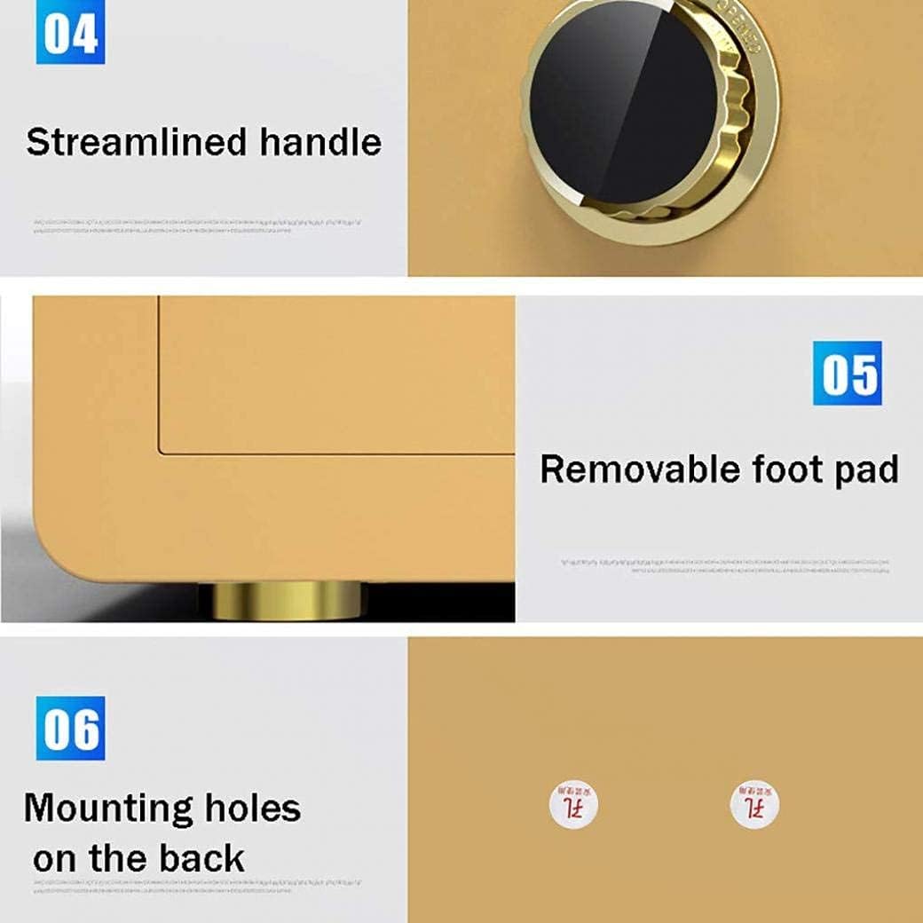 Electronic Digital Security Safe Box with LED Display,Cabinet Safes for Home Office Hotel Personal Keep Money Cash Or Document, 38x33x45cm, White