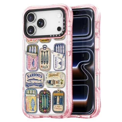 Rosarnnah for iPhone 18 Pro Max Case Aesthetic Pink, Sardine