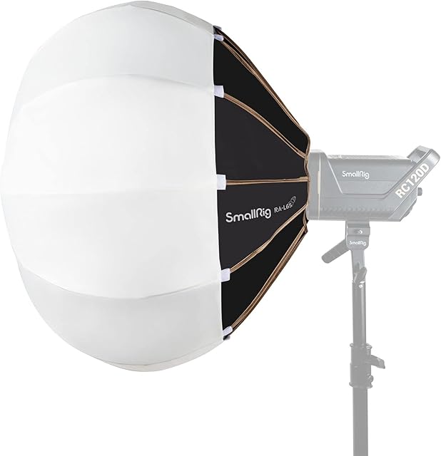 SMALLRIG RA-L65 Lantern Softbox Quick Release-One Step, 65cm/26in Softbox Diffuser for SMALLRIG Video Light 120B, 120D, 220B, 220D and Other Bowens Mount Light - 3754