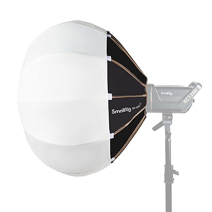 SmallRig RA-L65 Lantern Softbox Quick Release-One Step, 26in Light Modifier with Fabric Barn Doors, Diffuser for SmallRig Video Light 120B, 120D, 220B, 220D and Other Bowens Mount Light-3754