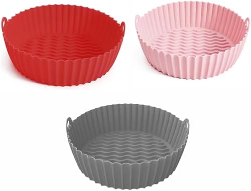 Revestimientos para freidora de aire de 75 pulgadas revestimiento reutilizable de silicona para freidora de aire resistente al calor fácil limpieza