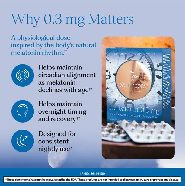 0.3 mg – Low Dose Plant Based Melatonin for Sleep Support – 90 Vegan Capsules — Amazon image 3